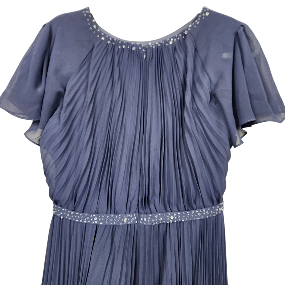 Azazie Kara Stormy NWT AZ374396 Maxi Bridesmaid Dress Chiffon Womens Size A8 - Picture 7 of 16